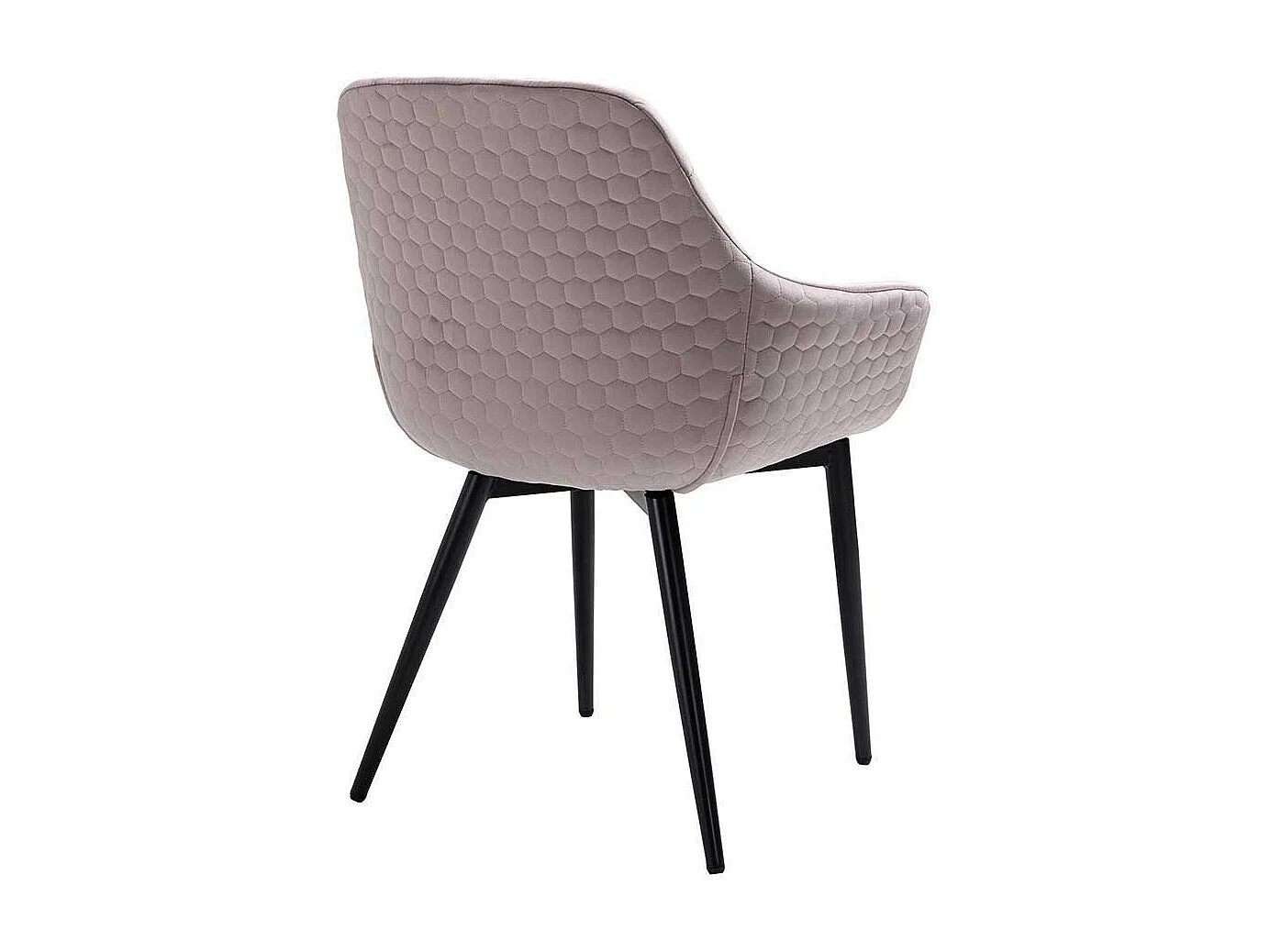 Rosa Armlehnstuhl mit Bezug aus Samt Gestell aus Metall