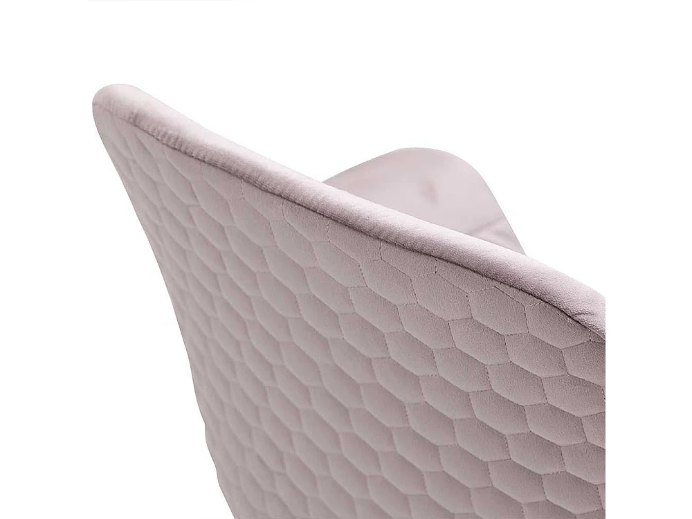Rosa Armlehnstuhl mit Bezug aus Samt Gestell aus Metall