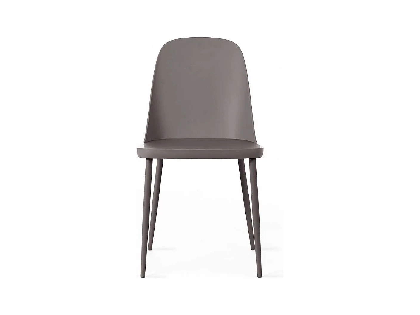 K�chenst�hle aus Kunststoff und Metall Grau (4er Set)