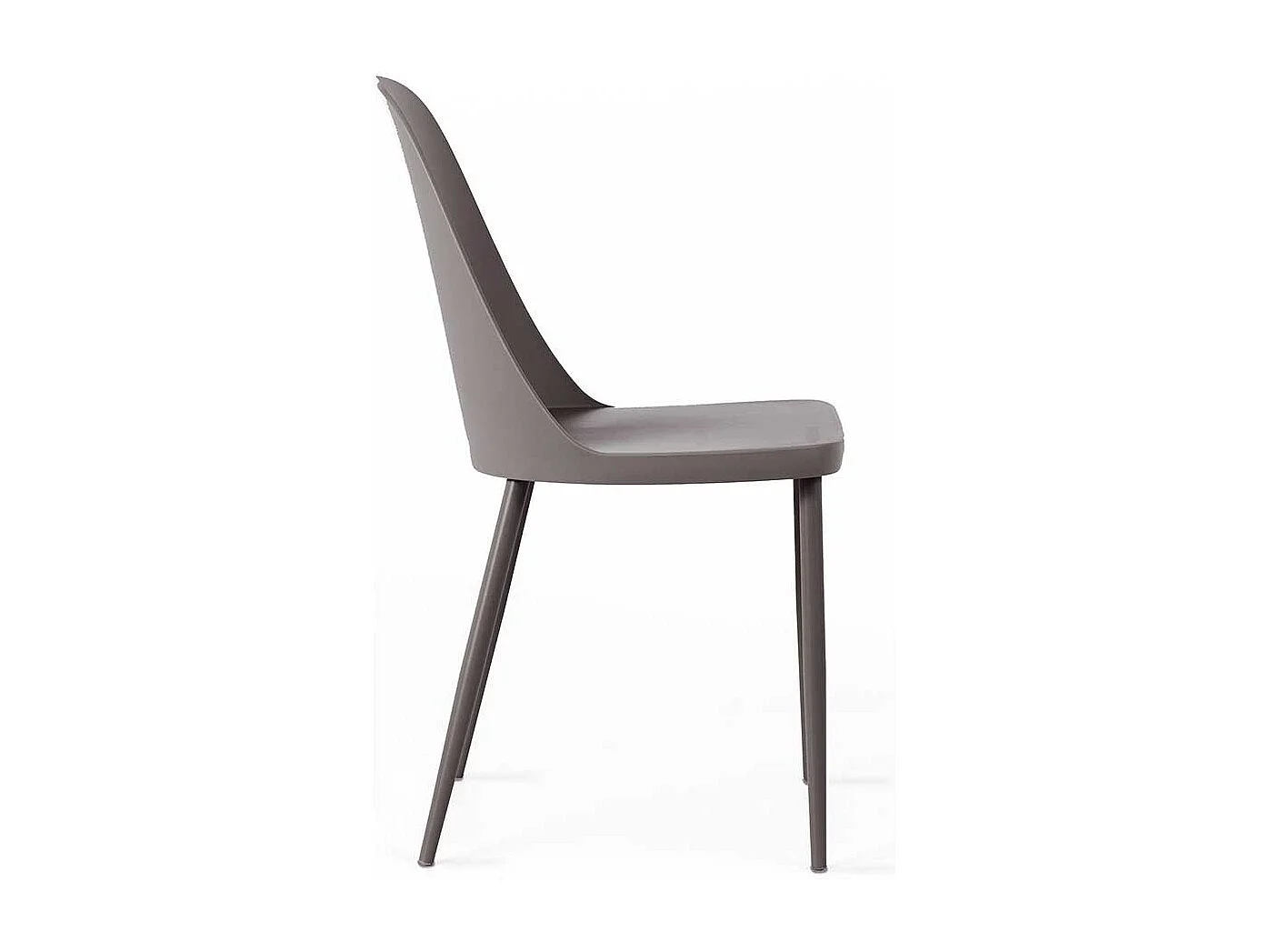 Küchenstühle aus Kunststoff und Metall Grau (4er Set)