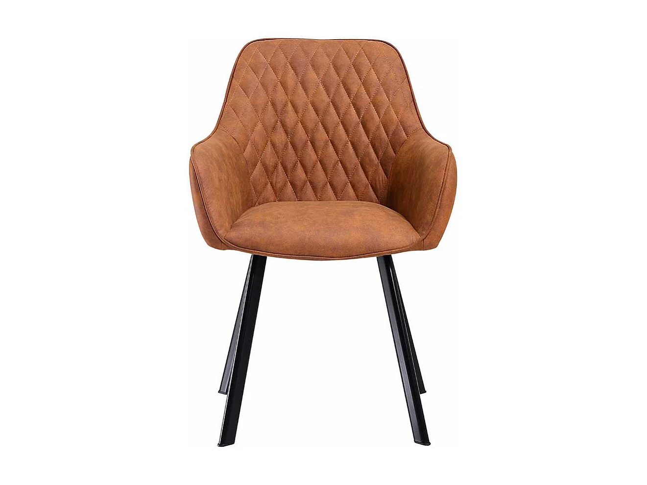 Esstischstühle in Braun Microfaser Edestahl Fußgestell (2er Set)