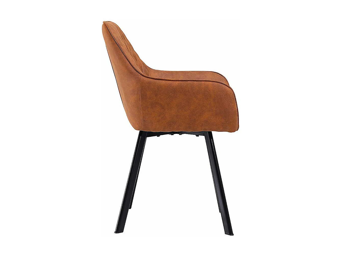 Esstischstühle in Braun Microfaser Edestahl Fußgestell (2er Set)