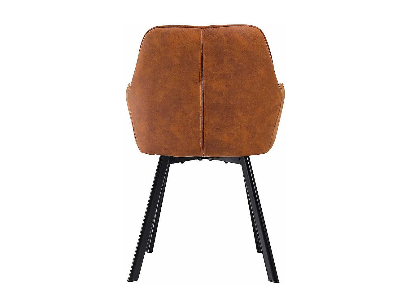 Esstischstühle in Braun Microfaser Edestahl Fußgestell (2er Set)