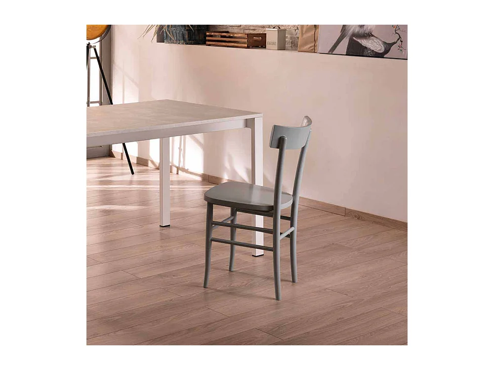 Esszimmerstuhl in Hellgrau Buche (2er Set)