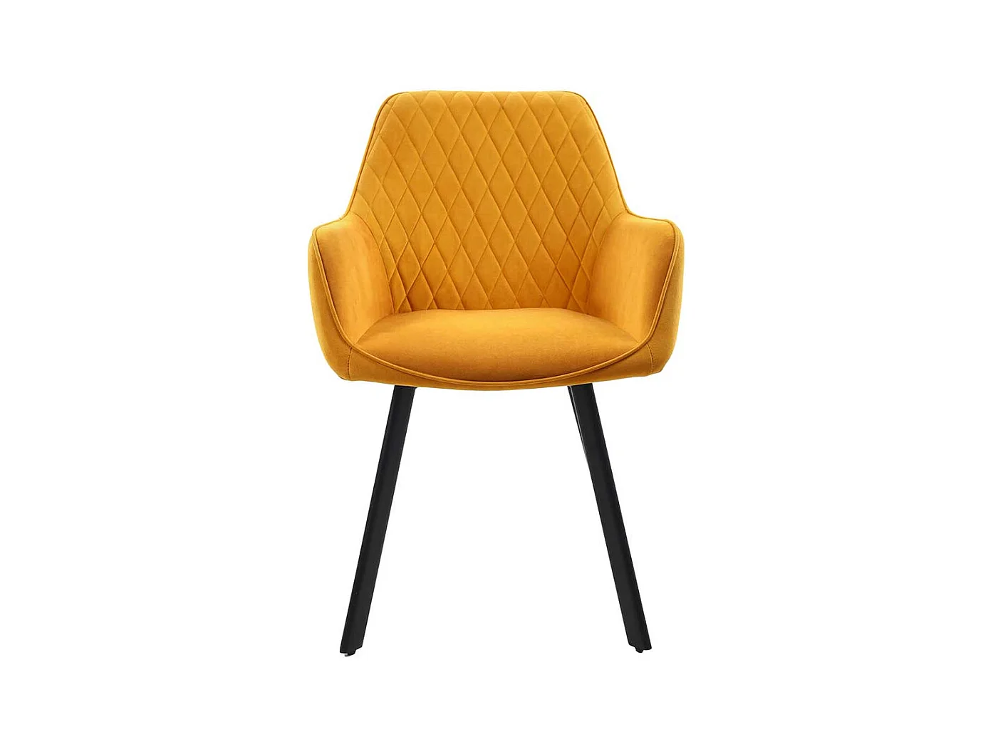 Armlehner Set modern in Gelb und Schwarz Samt und Metall (2er Set)