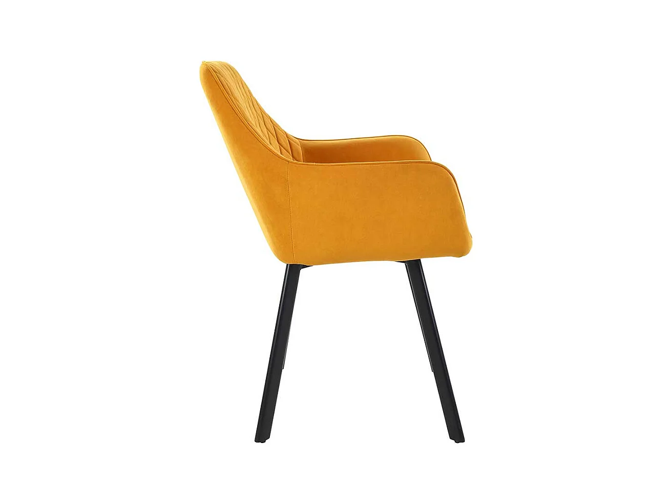 Armlehner Set modern in Gelb und Schwarz Samt und Metall (2er Set)