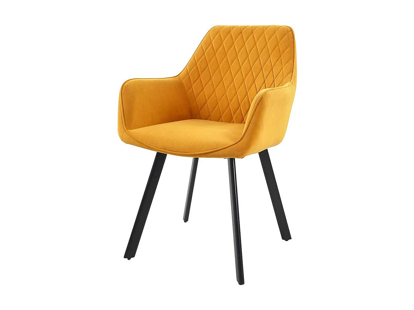 Armlehner Set modern in Gelb und Schwarz Samt und Metall (2er Set)