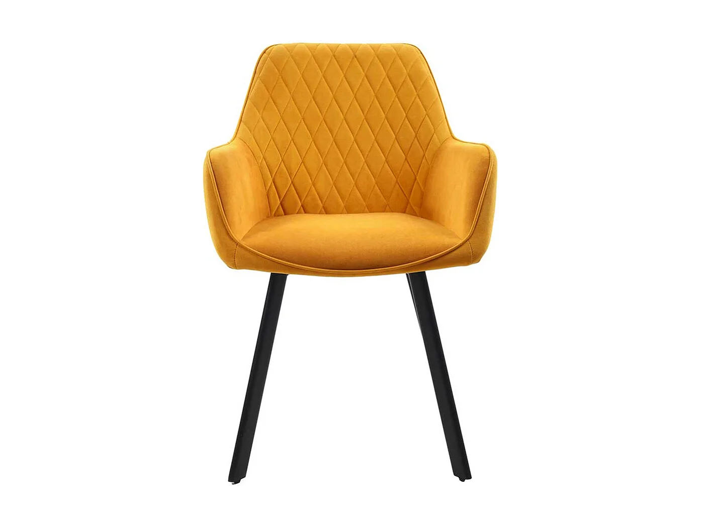 Armlehner Set modern in Gelb und Schwarz Samt und Metall (2er Set)