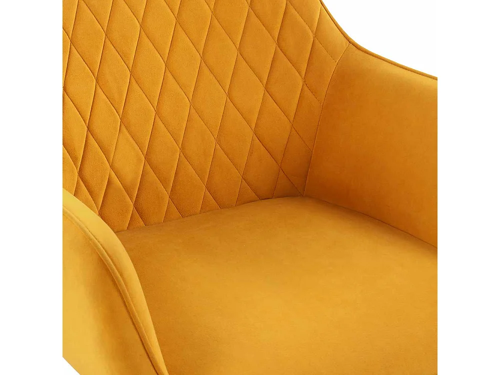 Armlehner Set modern in Gelb und Schwarz Samt und Metall (2er Set)