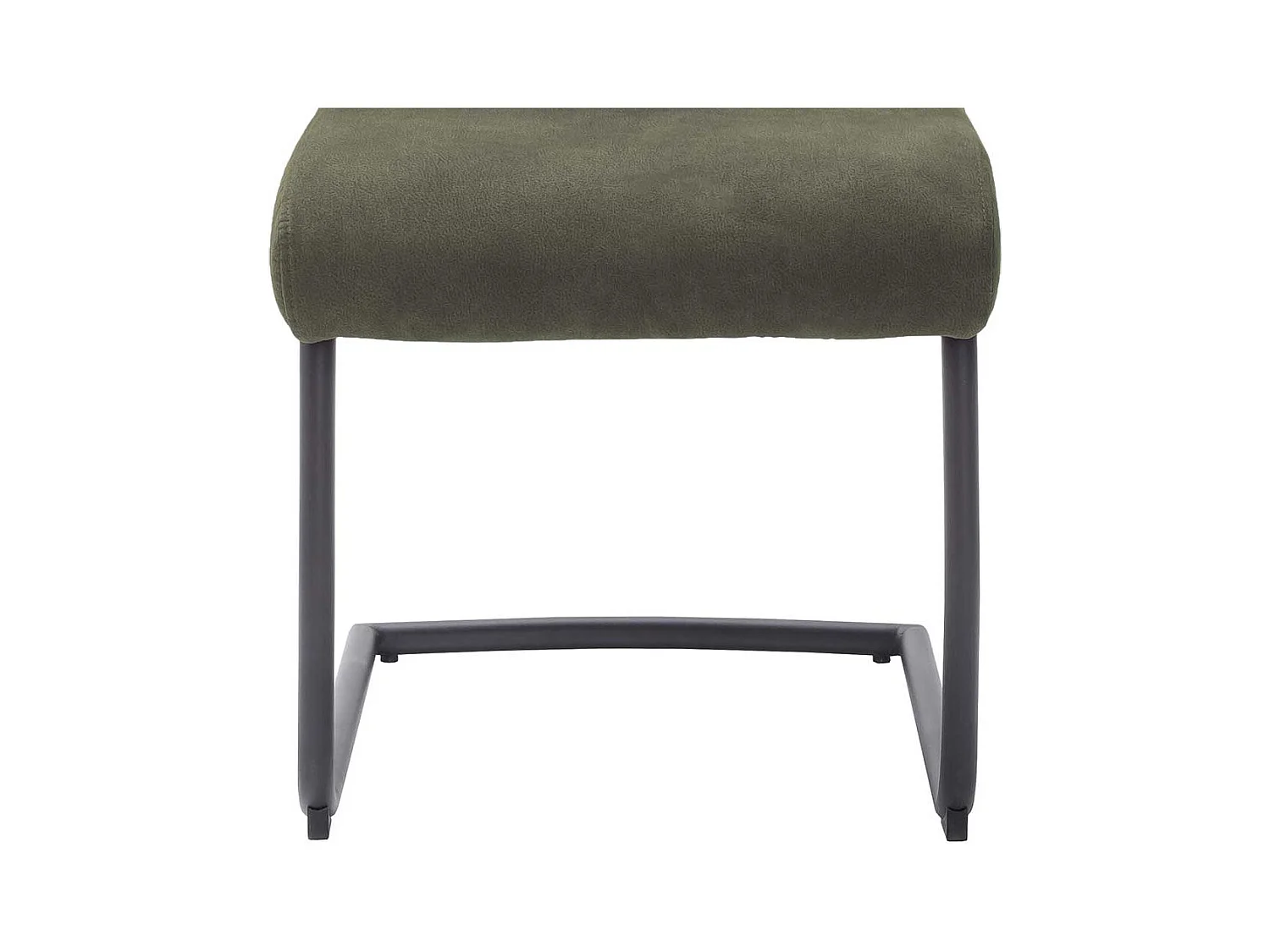 Freischwinger Stühle mit hoher Lehne und Griff Oliv Grün Microfaser (2er Set)