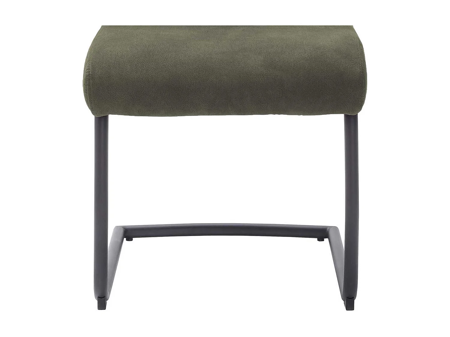 Freischwinger Stühle mit hoher Lehne und Griff Oliv Grün Microfaser (2er Set)