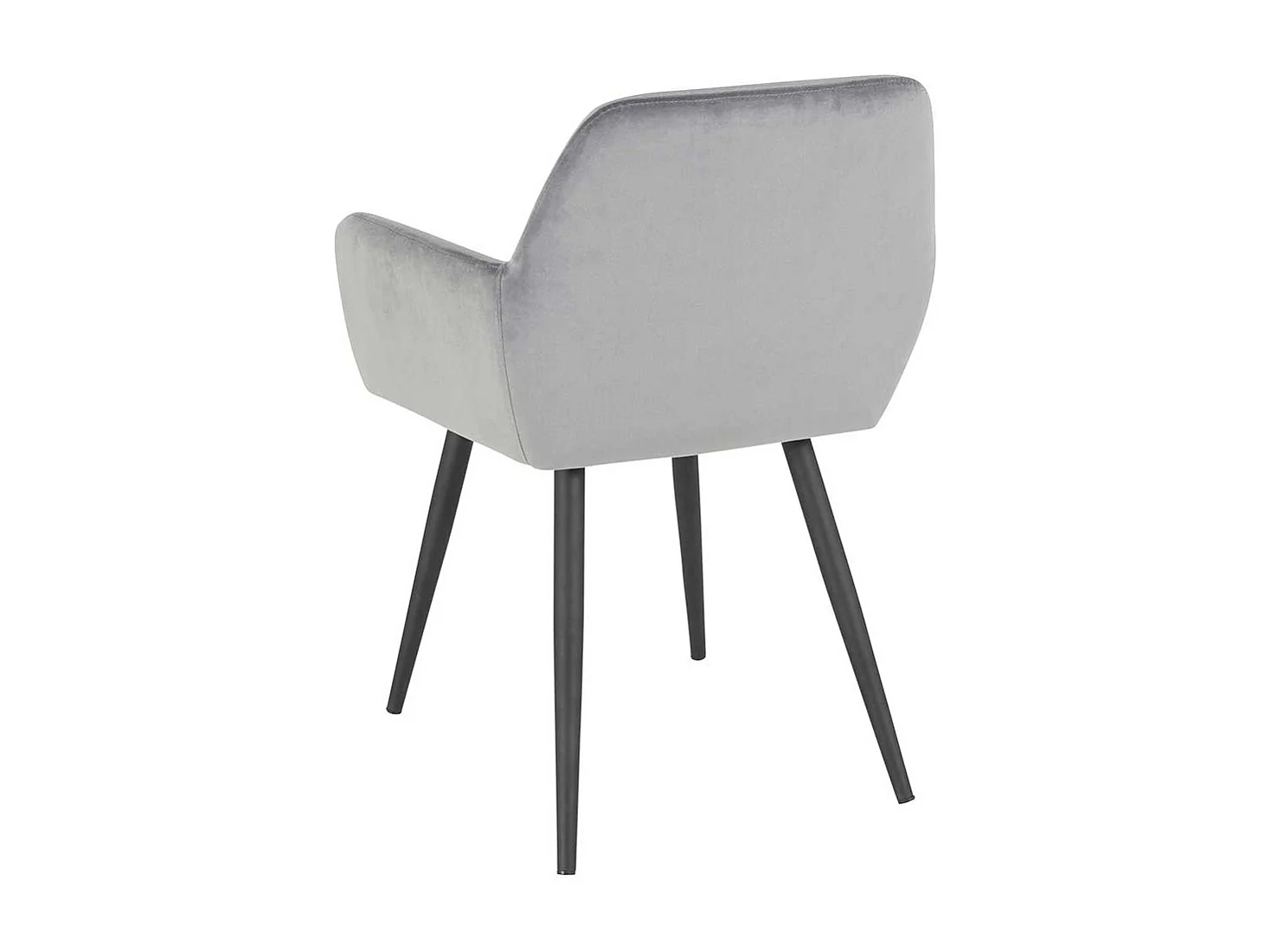 Esszimmerarmlehnstuhl in Grau und Schwarz Gestell aus Metall (2er Set)