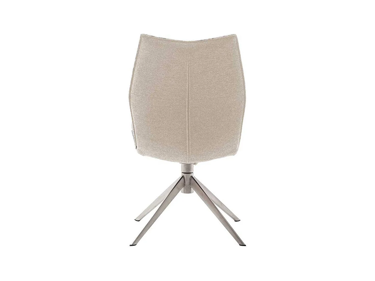 Stuhl Esszimmer Essstuhl in Edelstahlfarben und Cremeweiß (2er Set)