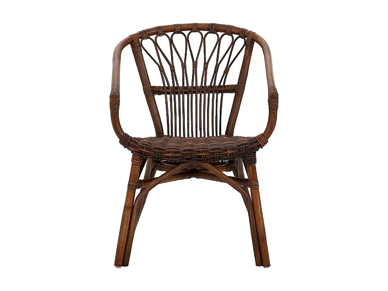 Armstühle aus Rattan Braun (2er Set)