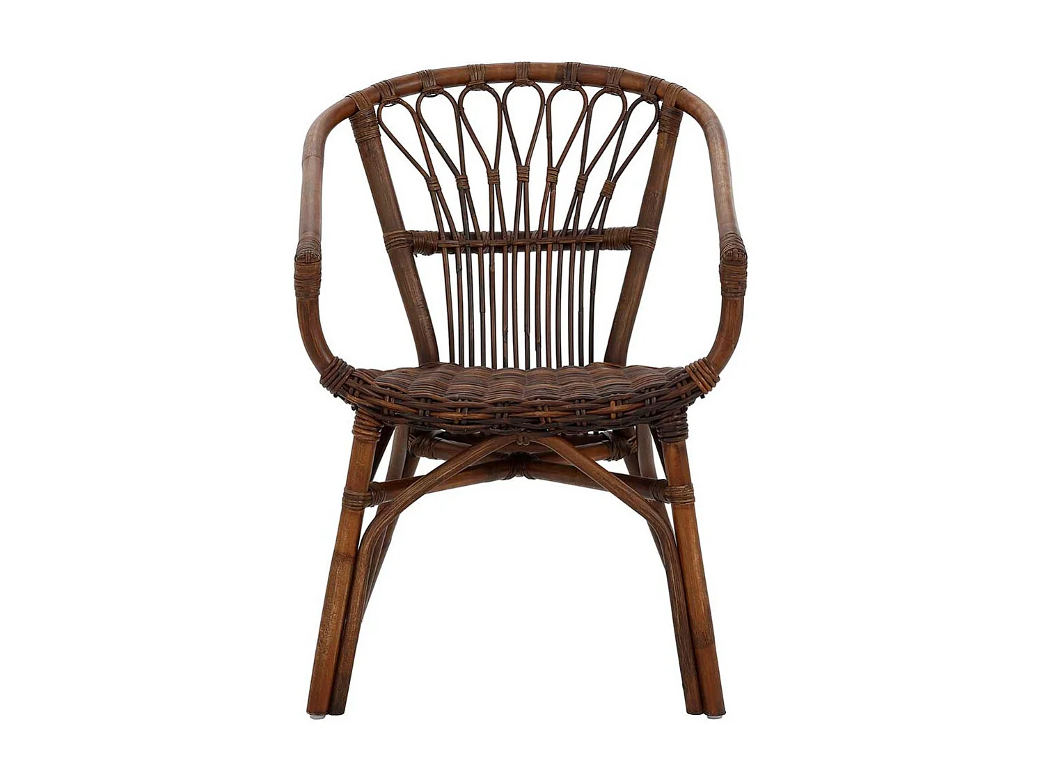 Armstühle aus Rattan Braun (2er Set)