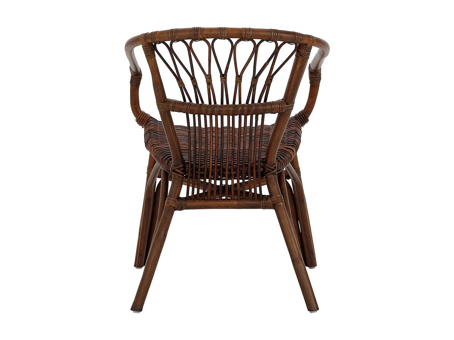 Armstühle aus Rattan Braun (2er Set)