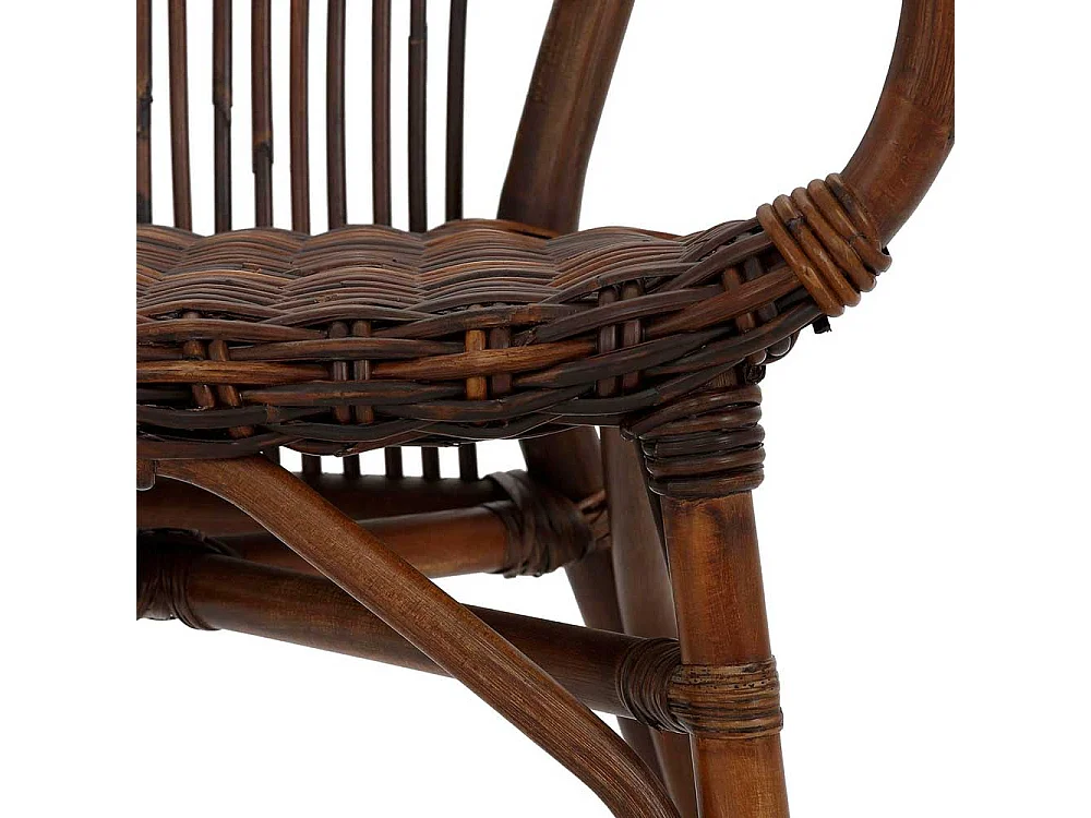 Armstühle aus Rattan Braun (2er Set)