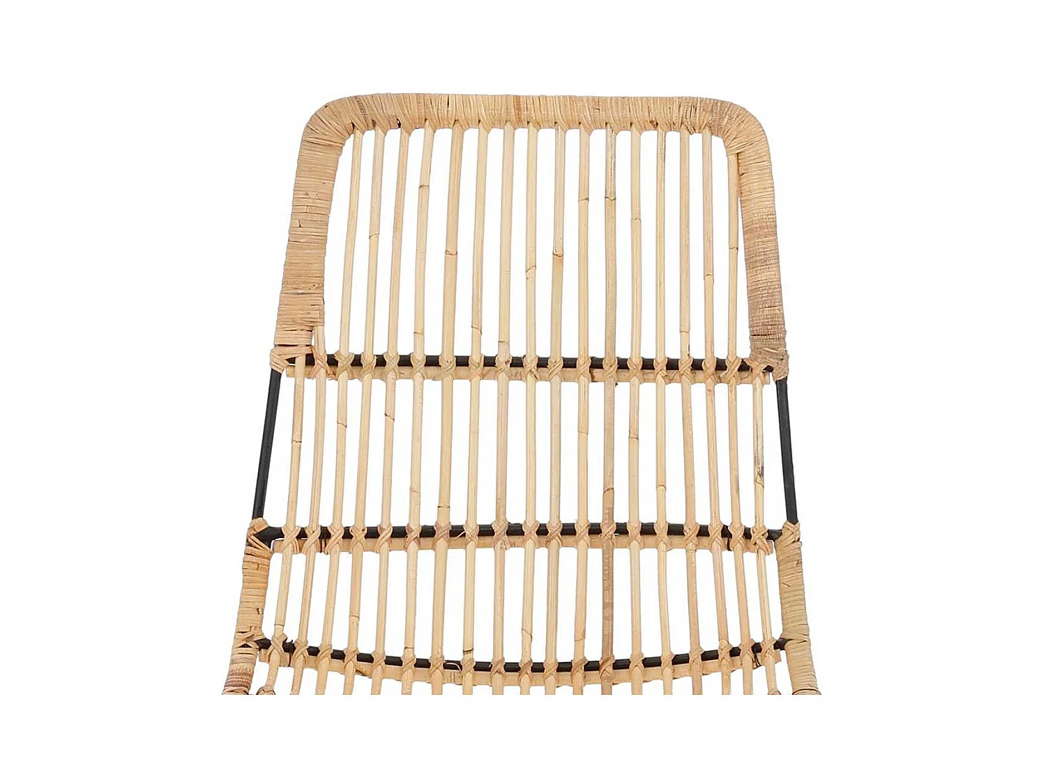 Rattan Stühle in Beige Metallgestell (2er Set)