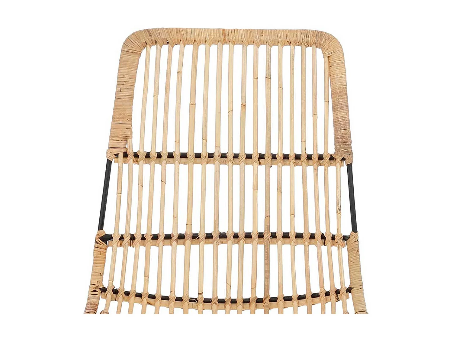 Rattan Stühle in Beige Metallgestell (2er Set)