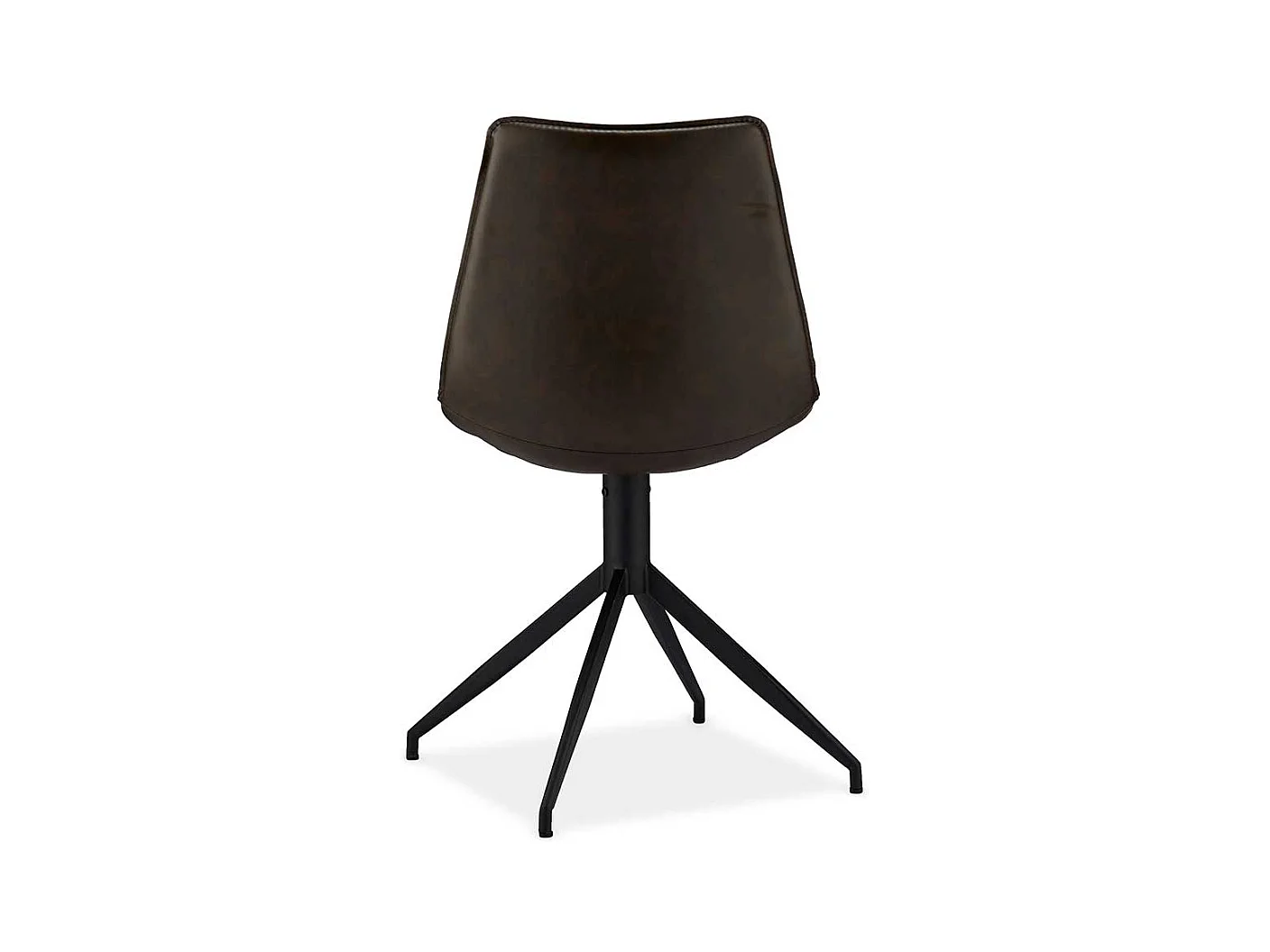Drehbare Stühle in Dunkelbraun Kunstleder modern (2er Set)