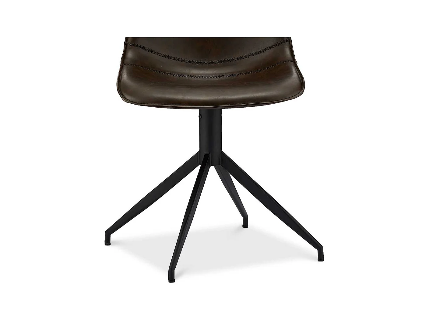 Drehbare Stühle in Dunkelbraun Kunstleder modern (2er Set)