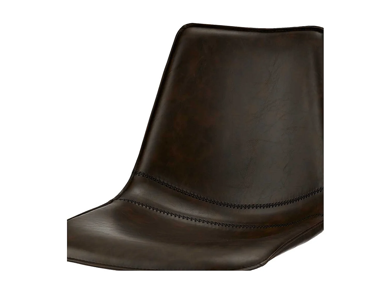 Drehbare Stühle in Dunkelbraun Kunstleder modern (2er Set)