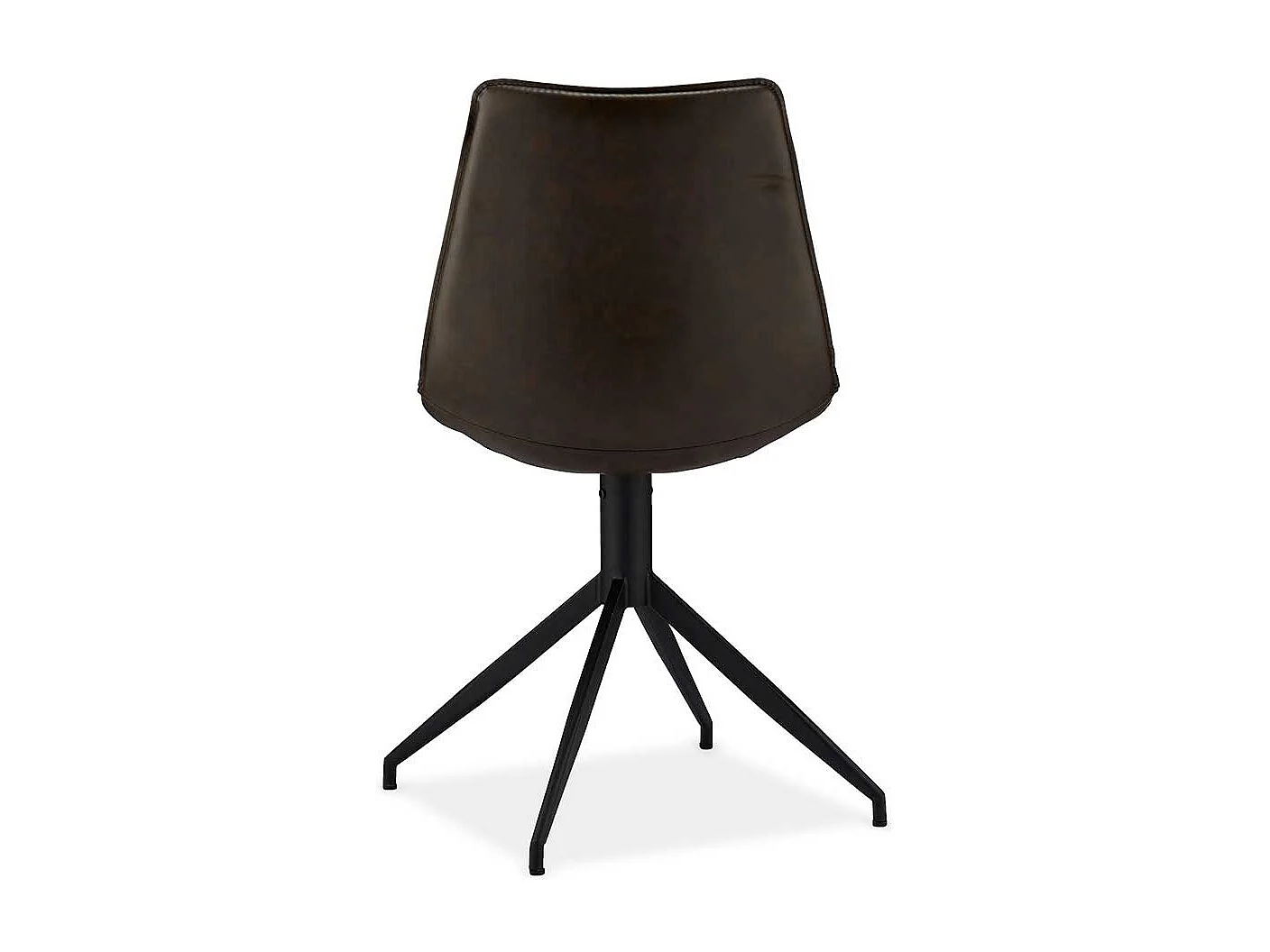 Drehbare Stühle in Dunkelbraun Kunstleder modern (2er Set)