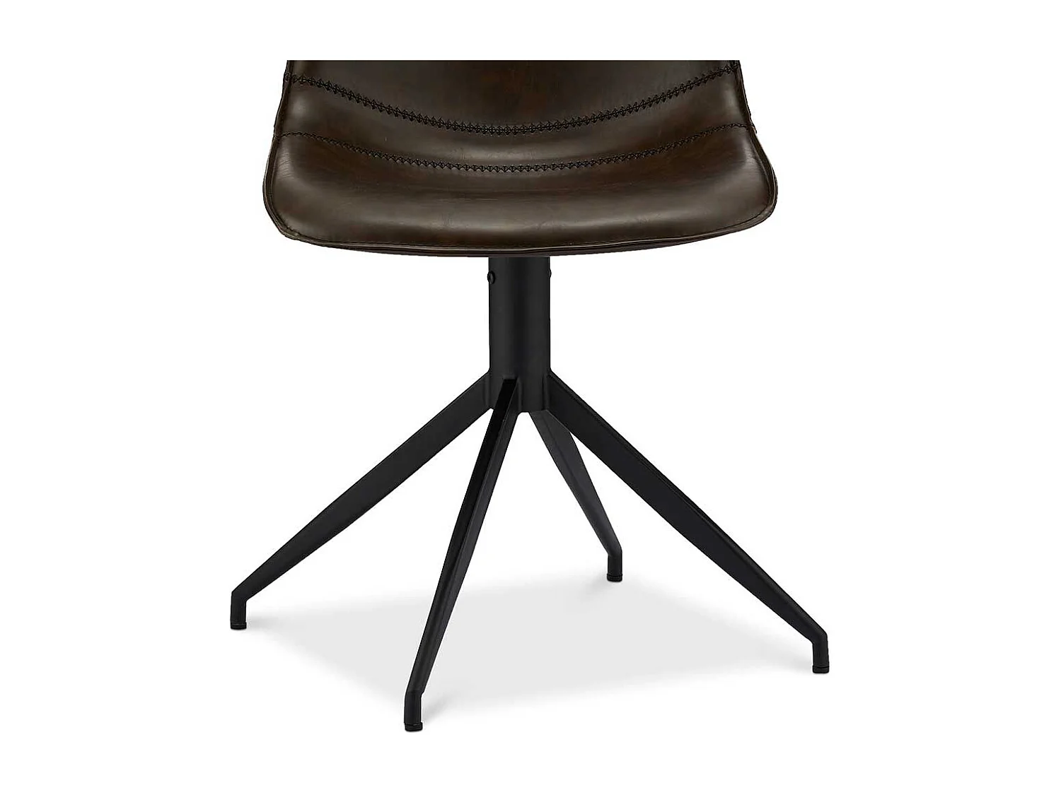 Drehbare Stühle in Dunkelbraun Kunstleder modern (2er Set)