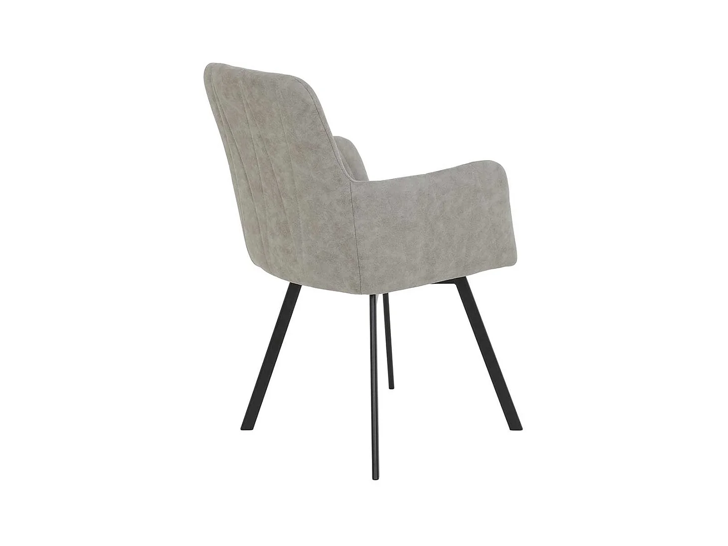 Esszimmerarmlehnstuhl in Hellgrau drehbares Metallgestell (2er Set)