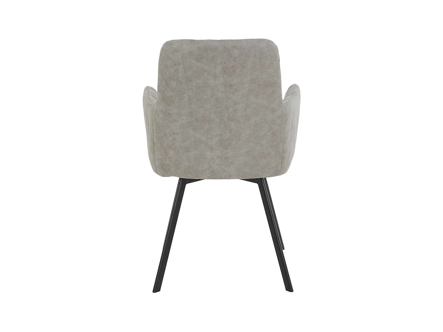 Esszimmerarmlehnstuhl in Hellgrau drehbares Metallgestell (2er Set)