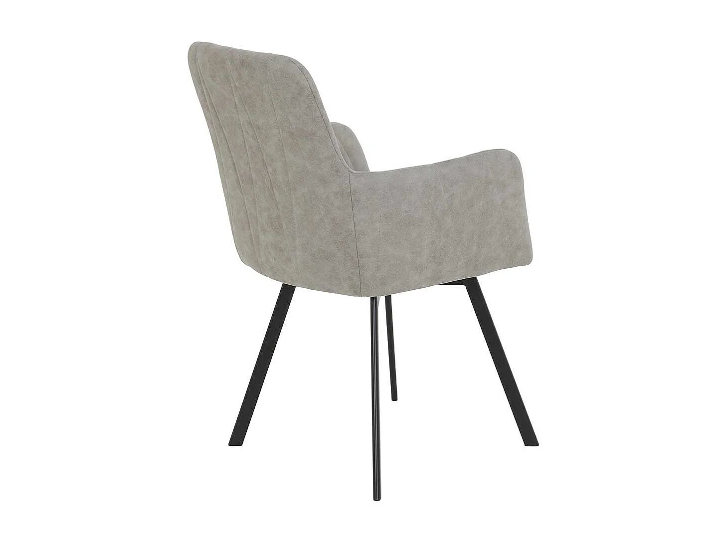 Esszimmerarmlehnstuhl in Hellgrau drehbares Metallgestell (2er Set)