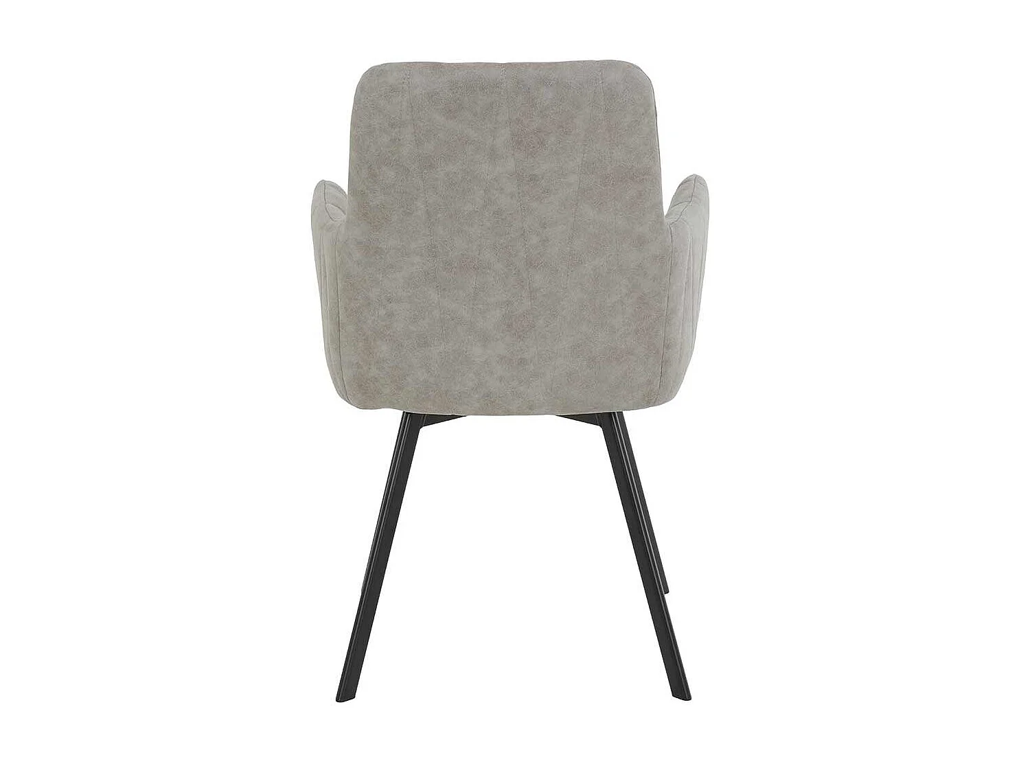 Esszimmerarmlehnstuhl in Hellgrau drehbares Metallgestell (2er Set)