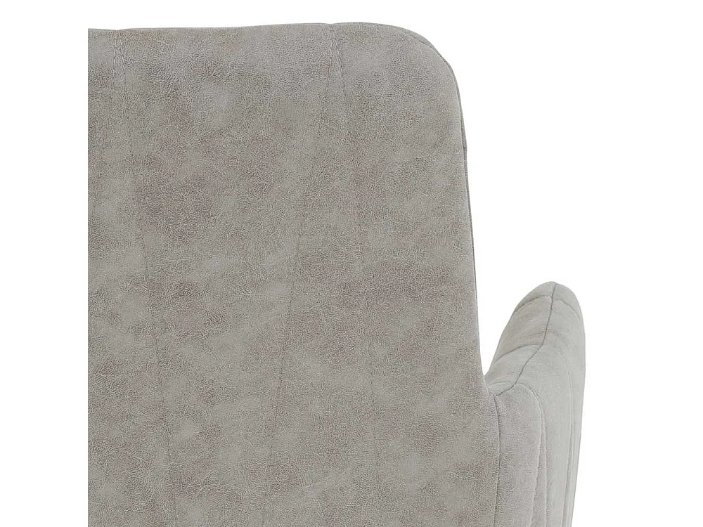 Esszimmerarmlehnstuhl in Hellgrau drehbares Metallgestell (2er Set)