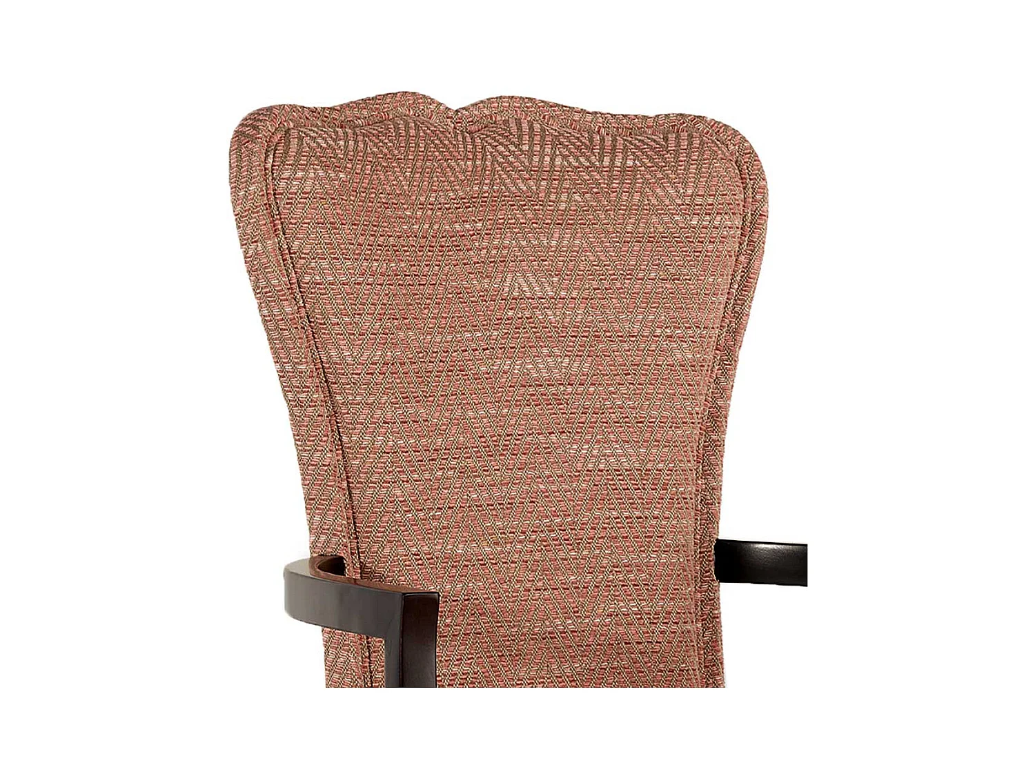 Luxus Esszimmerarmlehnstuhl in Altrosa hoher Rückenlehne