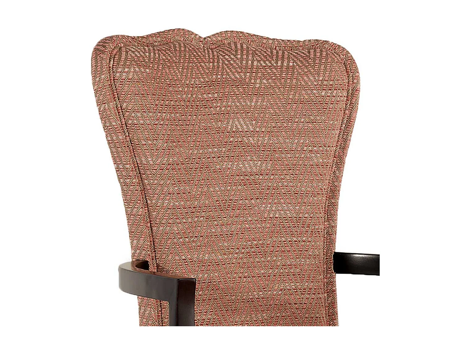 Luxus Esszimmerarmlehnstuhl in Altrosa hoher Rückenlehne