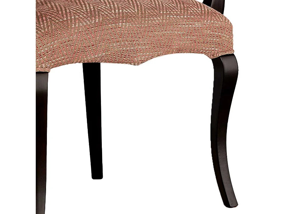 Luxus Esszimmerarmlehnstuhl in Altrosa hoher Rückenlehne