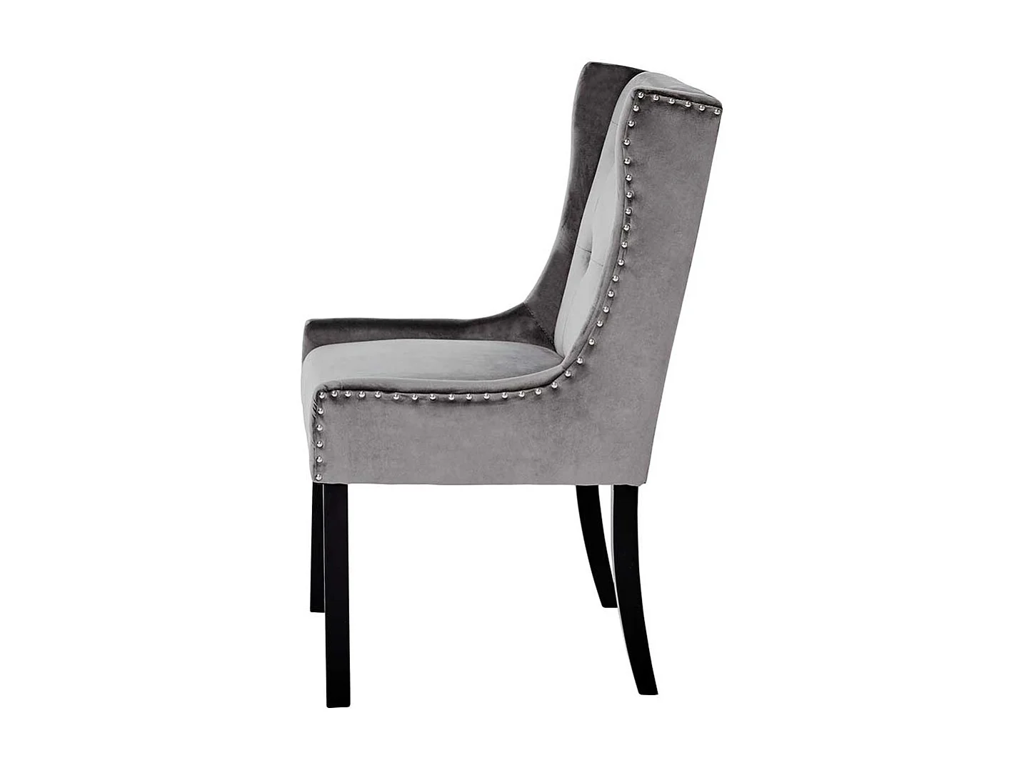 Essstuhl Stuhl im klassischen Stil in Anthrazit