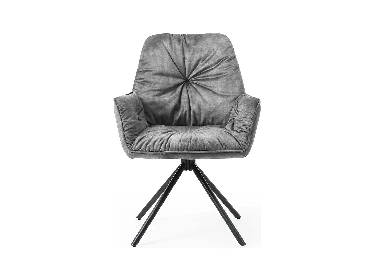 Polster Armlehnstuhl in Grau und Schwarz drehbar