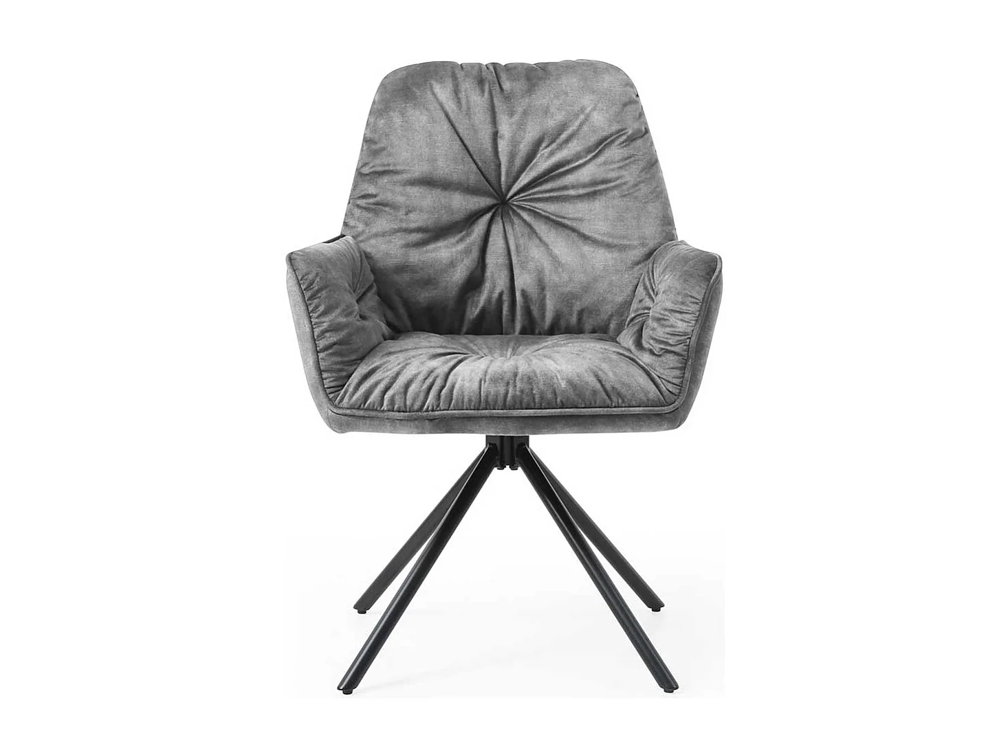 Polster Armlehnstuhl in Grau und Schwarz drehbar