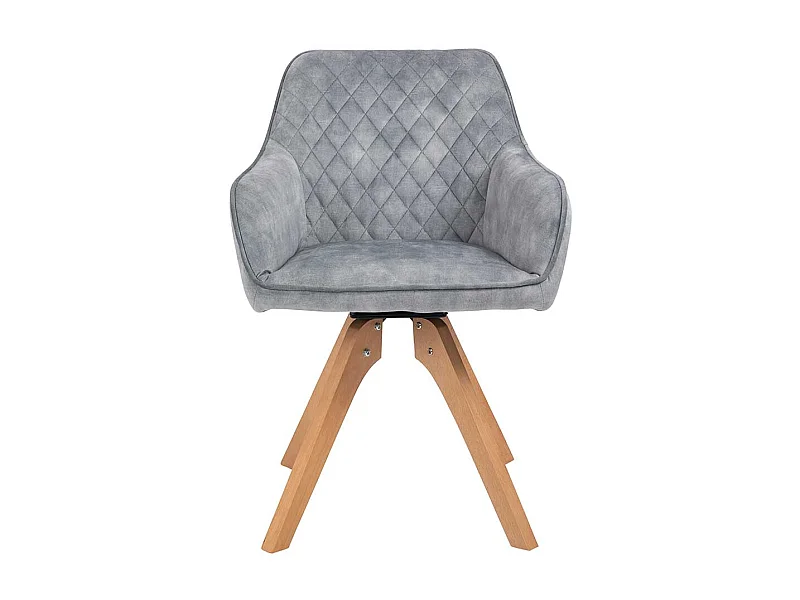 Polsterstuhl Esszimmer in Grau Eichefarben