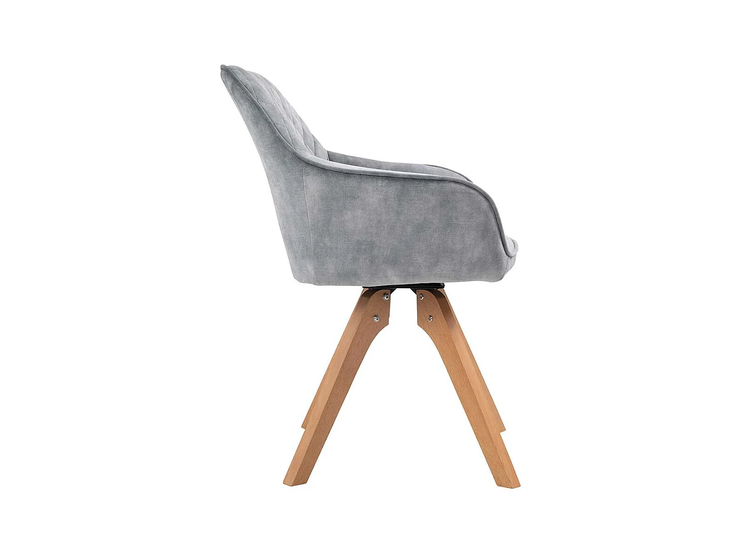 Polsterstuhl Esszimmer in Grau Eichefarben