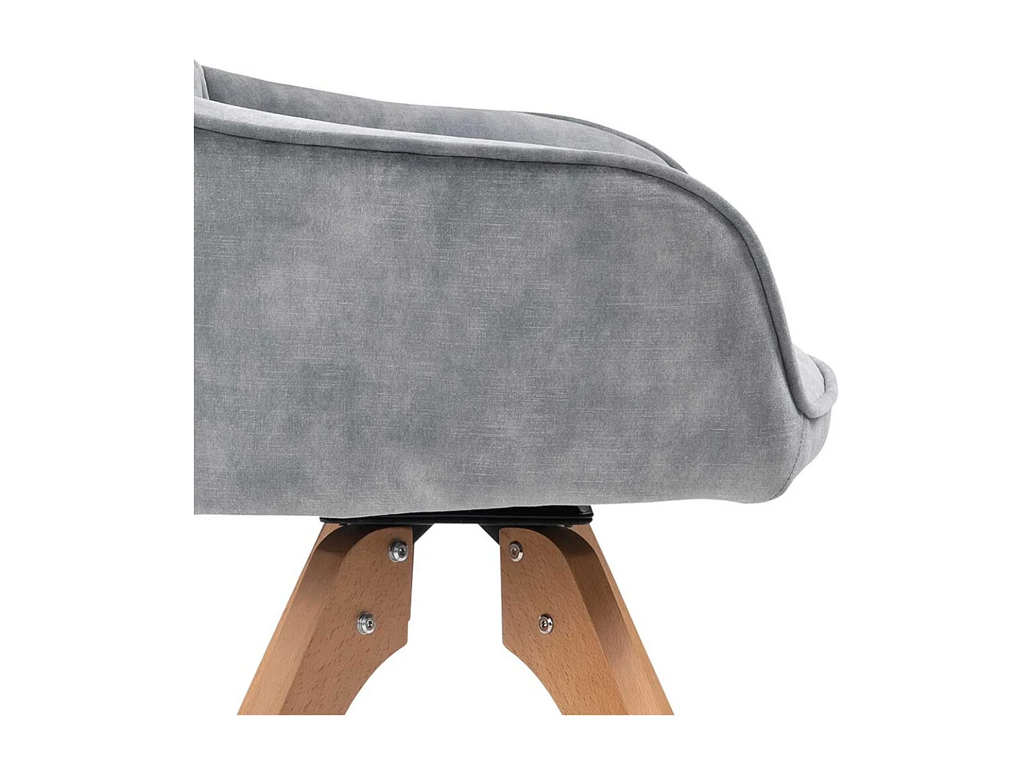 Polsterstuhl Esszimmer in Grau Eichefarben