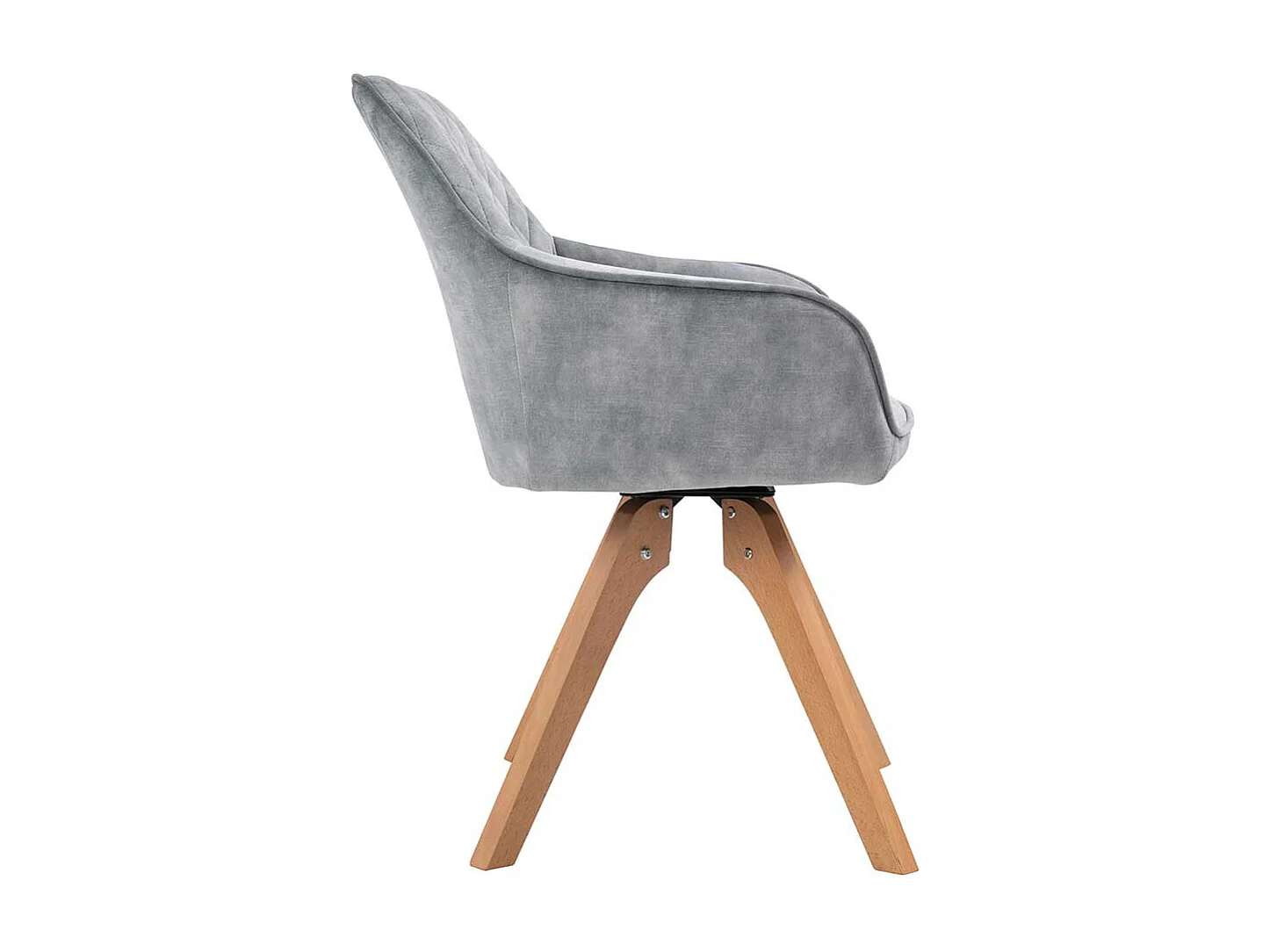 Polsterstuhl Esszimmer in Grau Eichefarben