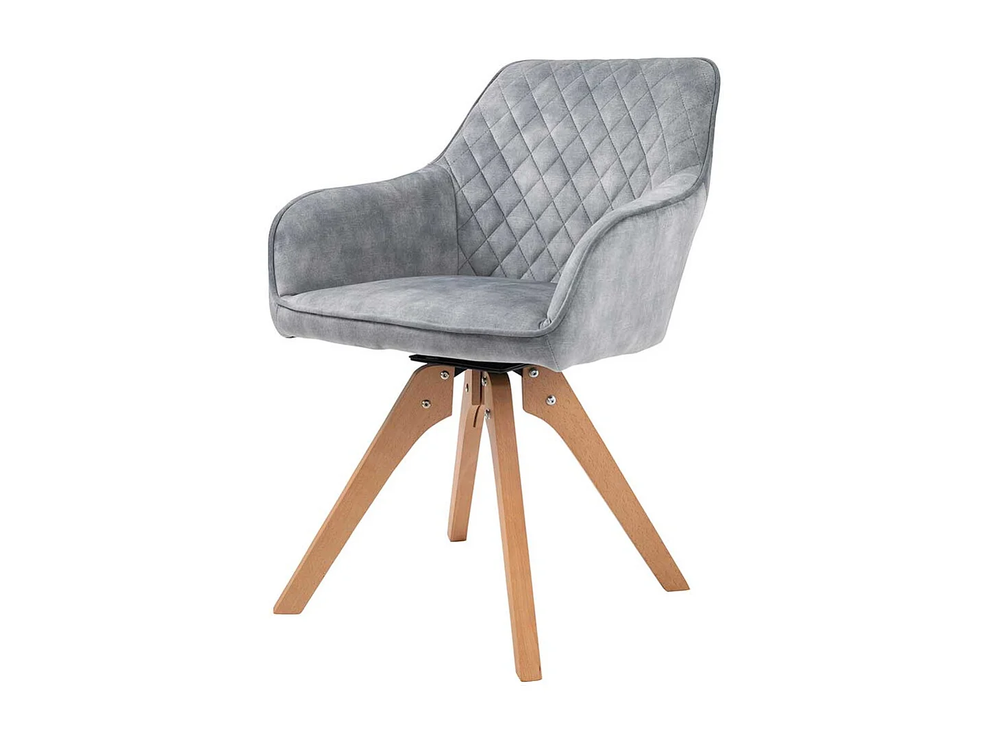 Polsterstuhl Esszimmer in Grau Eichefarben