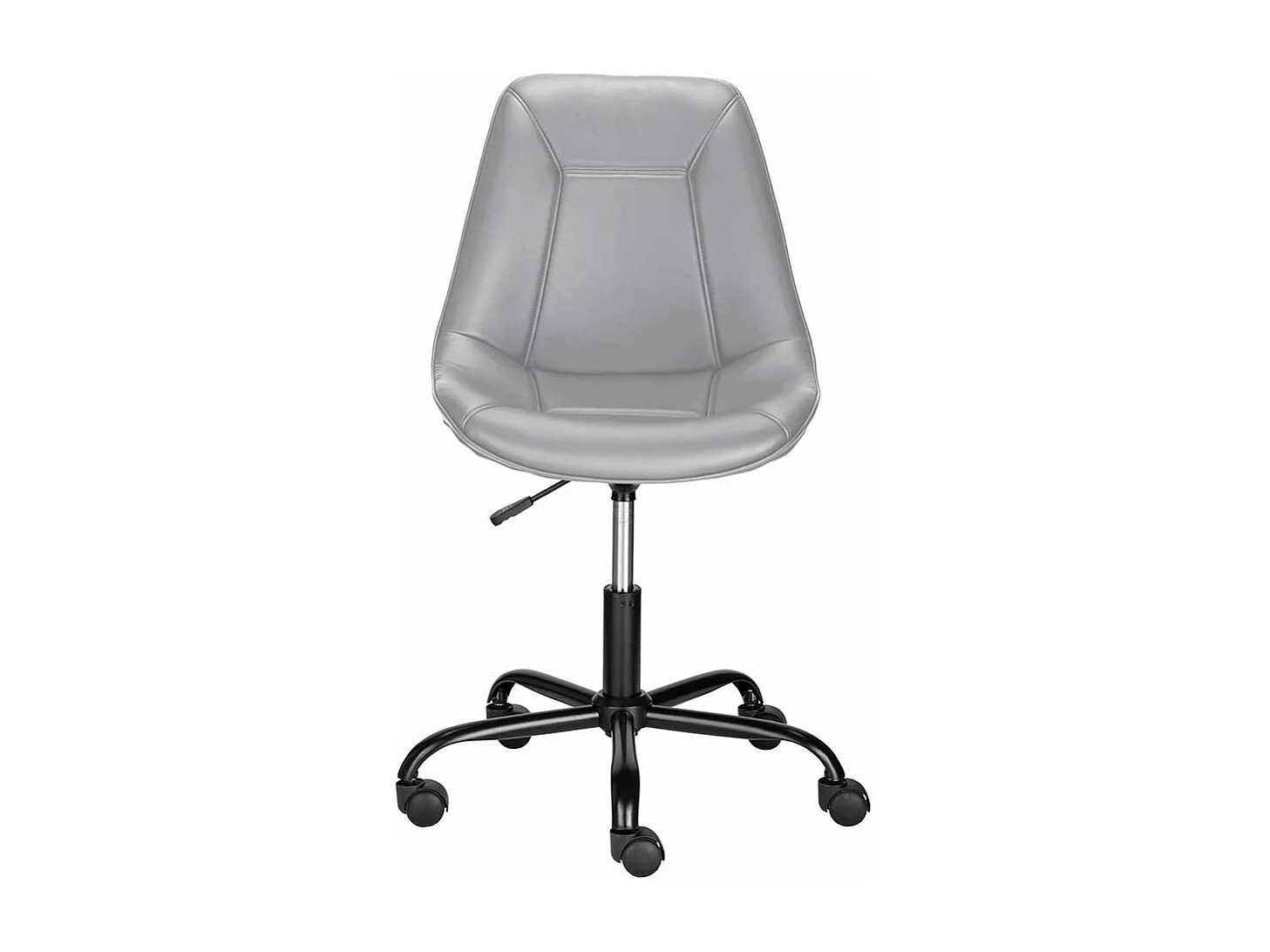 Höhenverstellbarer Computerstuhl aus Kunstleder Metall