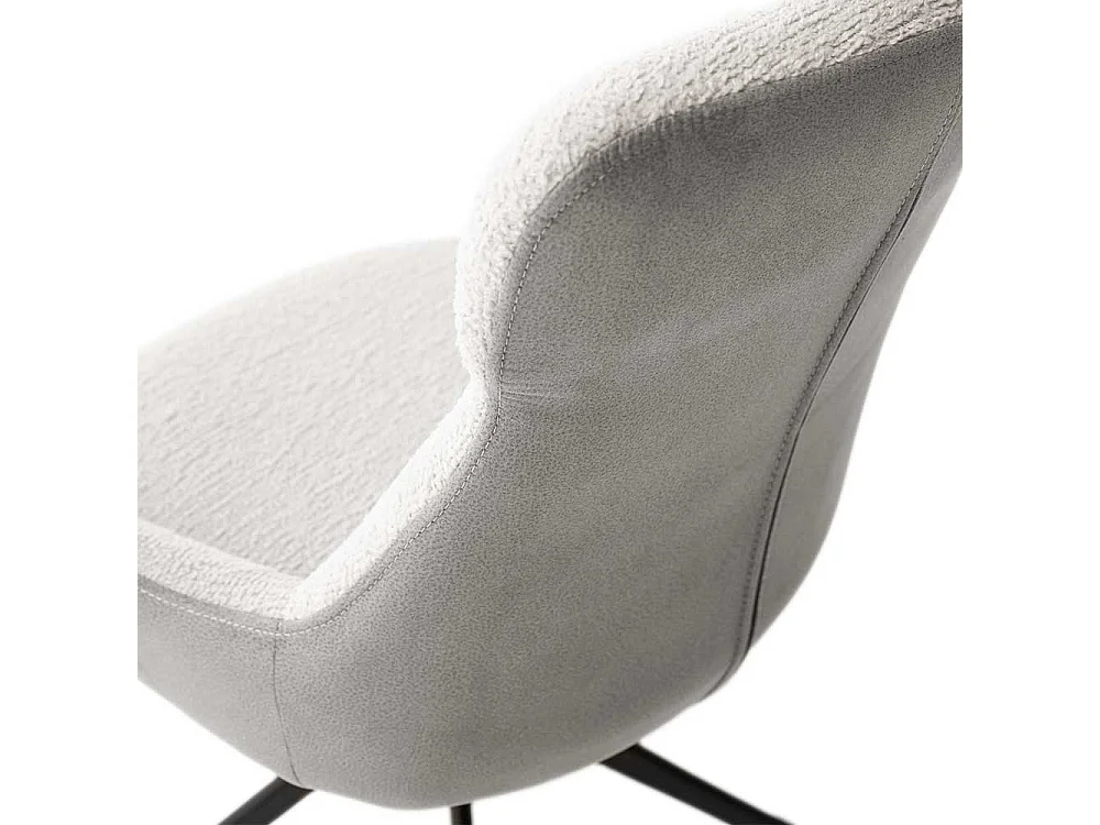 Esszimmerstuhl drehbar gepolsterter Rückenlehne (2er Set)