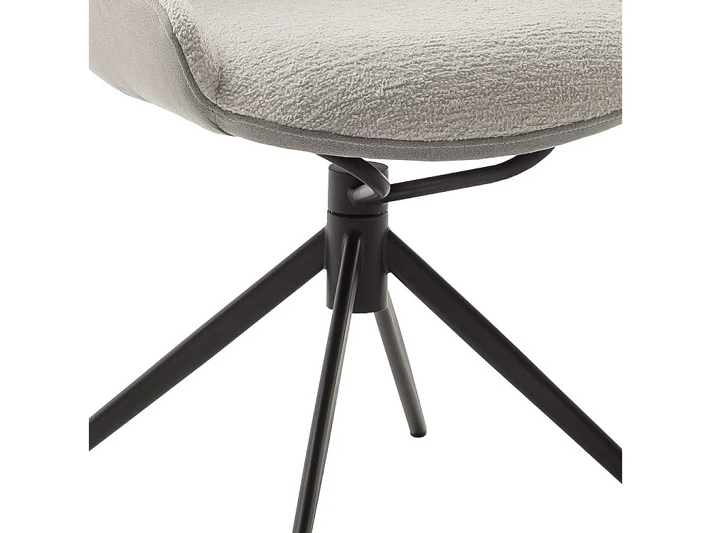 Esszimmerstuhl drehbar gepolsterter Rückenlehne (2er Set)