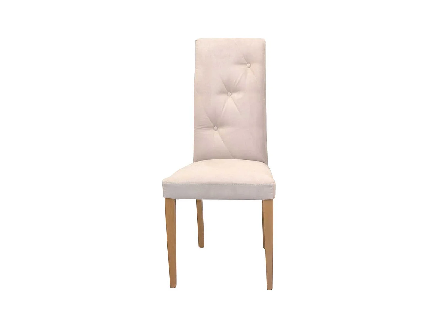 Esszimmer Hochlehner in Beige Kunstleder Eichefarben (2er Set)