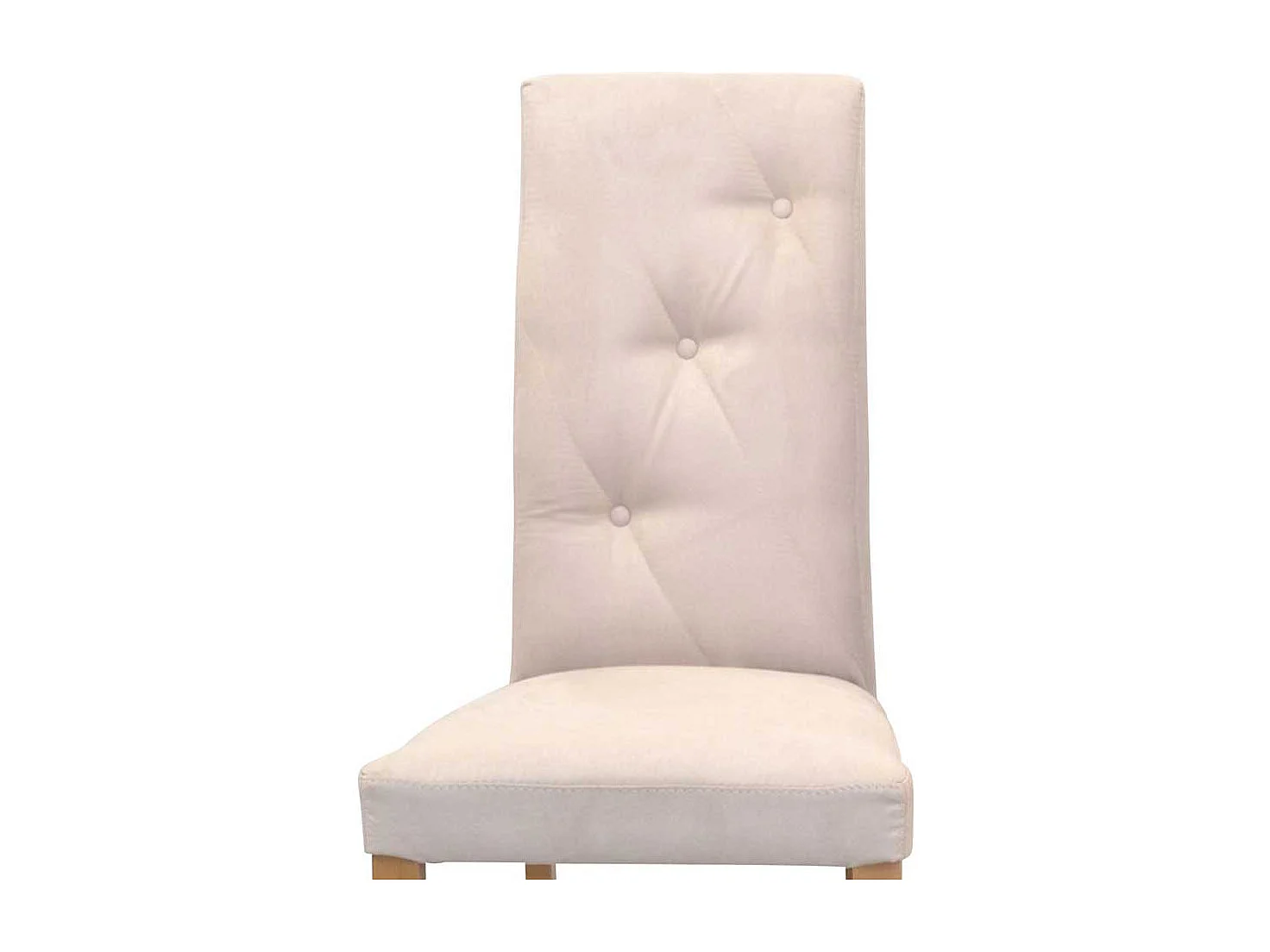 Esszimmer Hochlehner in Beige Kunstleder Eichefarben (2er Set)