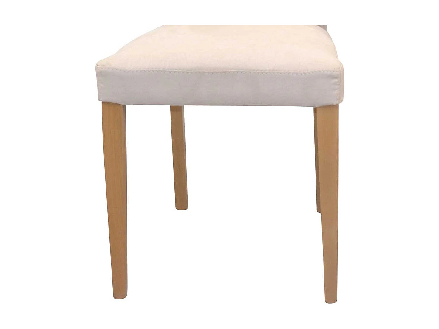 Esszimmer Hochlehner in Beige Kunstleder Eichefarben (2er Set)